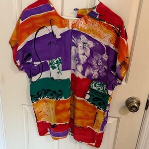 Colorful Abstract Print Top